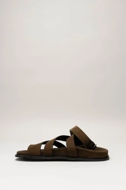 Alohas - Bruin Sandaal plat