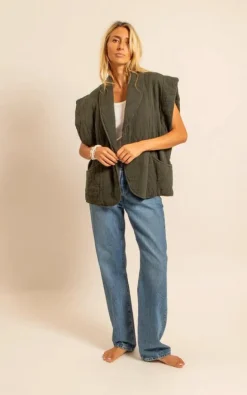 Aokyanos - Kaki Vest mouwloos