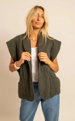 Aokyanos - Kaki Vest mouwloos