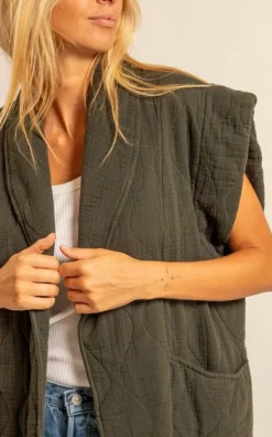 Aokyanos - Kaki Vest mouwloos
