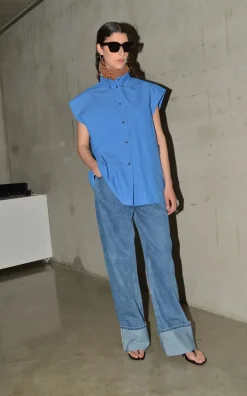 Collectors Club - Blauw Blouse