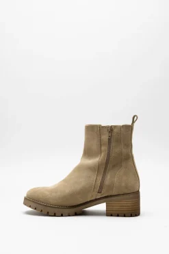 Ctwlk - Beige Enkellaars plat