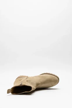 Ctwlk - Beige Enkellaars plat