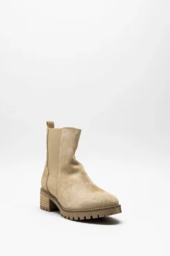 Ctwlk - Beige Enkellaars plat