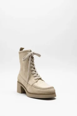 Ctwlk - Lichtbeige Enkellaars hak