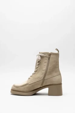 Ctwlk - Lichtbeige Enkellaars hak
