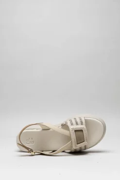 Dl Sport - Lichtbeige Sandaal sleehak
