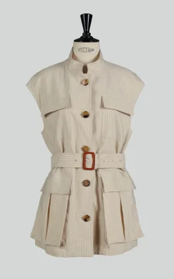 Dries Van Noten - Ecru Vest mouwloos
