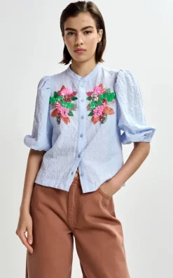 Essentiel Antwerp - Lichtblauw Blouse