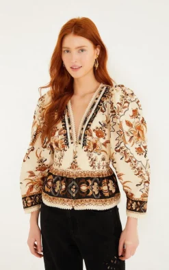 Farm Rio - Beige Blouse
