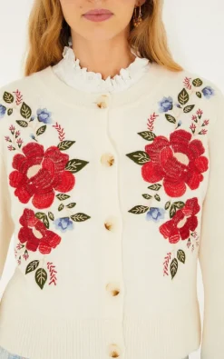 Farm Rio - Ecru Cardigan