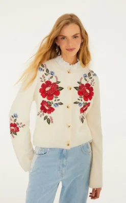 Farm Rio - Ecru Cardigan
