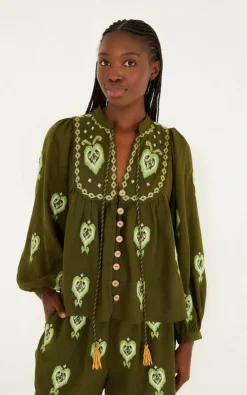 Farm Rio - Olive Blouse
