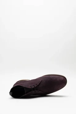Floris Van Bommel - Aubergine Veterschoen hoog