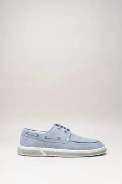Floris Van Bommel - Lichtblauw Bootschoen