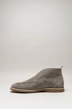 Floris Van Bommel - Taupe Veterschoen hoog