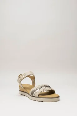 Gabor - Beige Sandaal sleehak