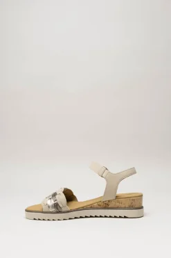 Gabor - Beige Sandaal sleehak