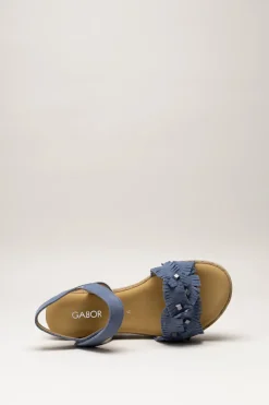 Gabor - Blauw Sandaal sleehak