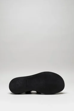 Hee - Zwart Sandaal plat