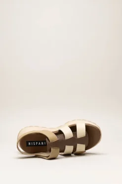 Hispanitas - Bruin Sandaal plat