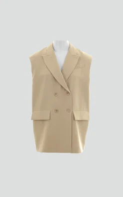 Imperial - Beige Vest mouwloos