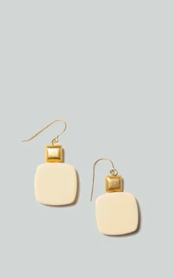 Laurence Delvallez - Beige Oorbellen