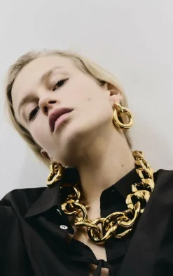 Laurence Delvallez - Goud Oorbellen