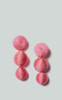Laurence Delvallez - Roze Oorbellen
