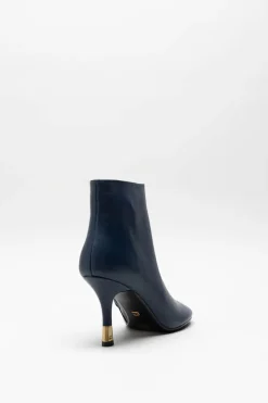 Lola Cruz - Donkerblauw Enkellaars hak