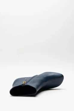 Lola Cruz - Donkerblauw Enkellaars hak