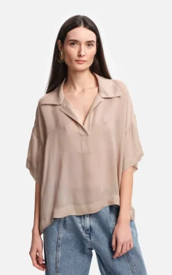 Margaux Lonnberg - Taupe Blouse