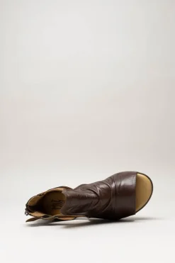 Miz Mooz - Donkerbruin Sandaal plat