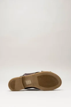 Miz Mooz - Donkerbruin Sandaal plat
