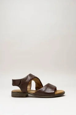 Miz Mooz - Donkerbruin Sandaal plat