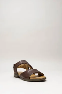 Miz Mooz - Donkerbruin Sandaal plat