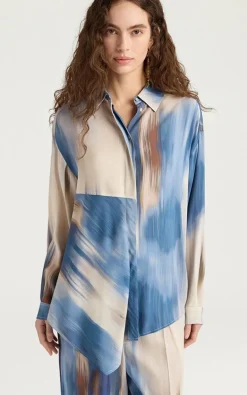 Momoni - Blauw Blouse