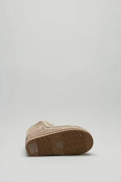 Mou - Beige Enkellaars plat