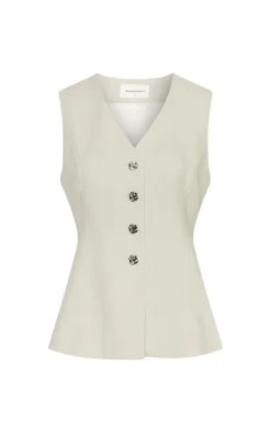 Msch - Ecru Vest mouwloos