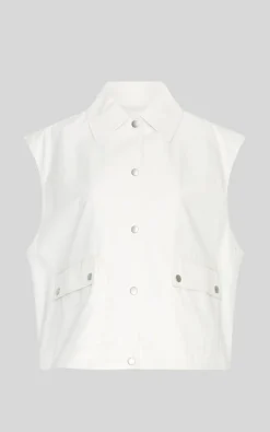 Msch - Wit Vest mouwloos