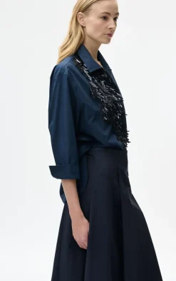 Natan - Marineblauw Blouse