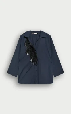 Natan - Marineblauw Blouse