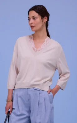 Nathalie Vleeschouwer - Ecru Trui