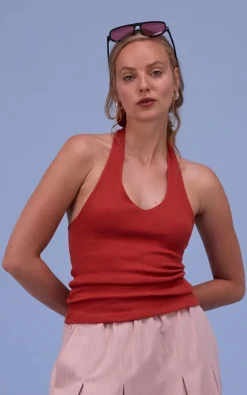 Nathalie Vleeschouwer - Roestbruin T-shirt/top