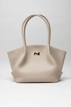 Nathan Baume - Lichtbeige Schoudertas