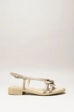 Nero Giardini - Taupe Sandaal plat