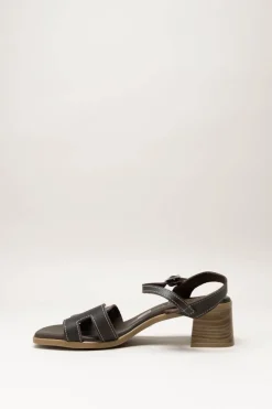 Oh My Sandals - Donkerbruin Sandaal hak