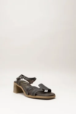 Oh My Sandals - Donkerbruin Sandaal hak