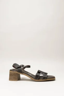 Oh My Sandals - Donkerbruin Sandaal hak