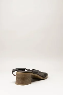 Oh My Sandals - Donkerbruin Sandaal hak